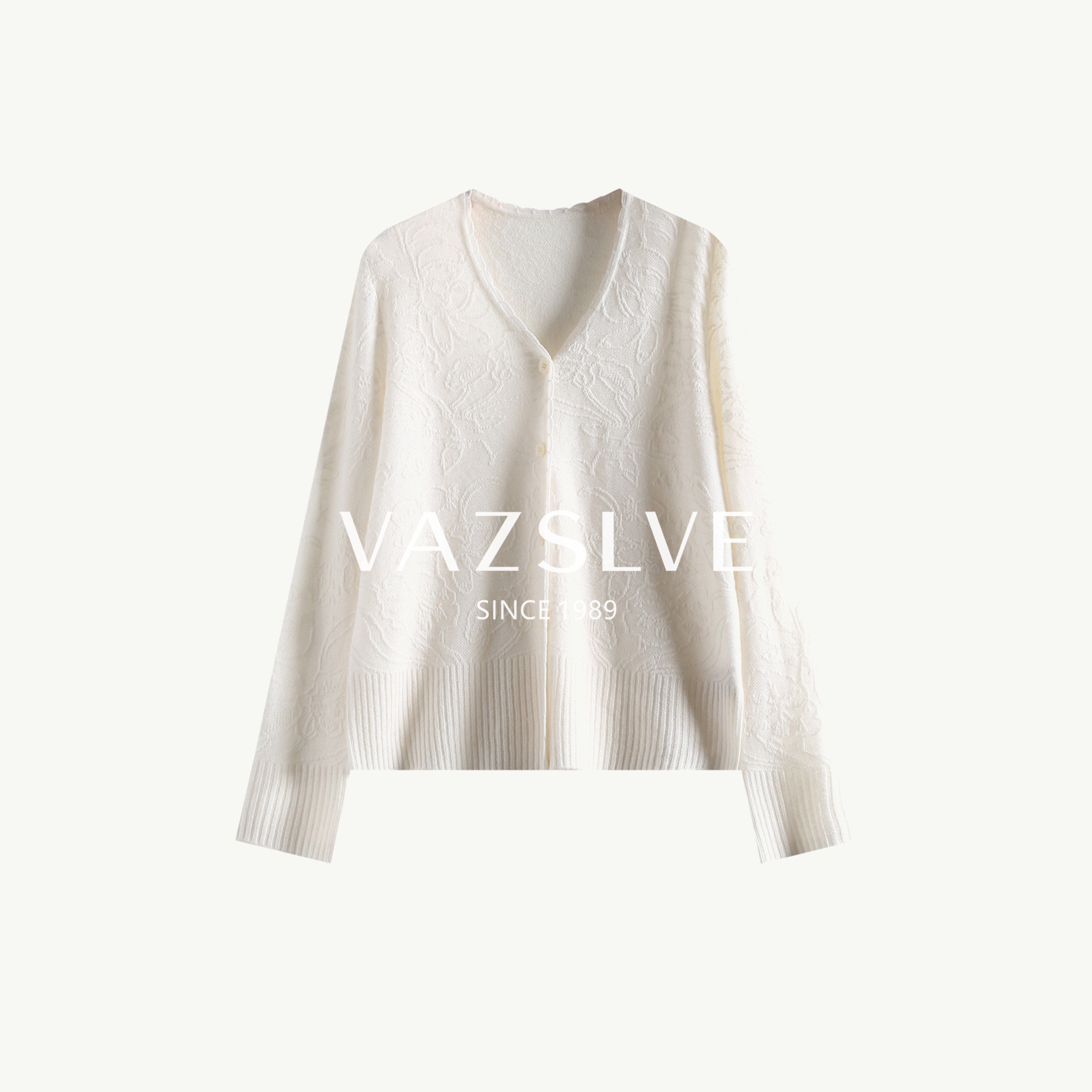 【VAZSLVE/全新奢品】羊毛针织开衫女秋冬刺绣花边 MJJ19-8580