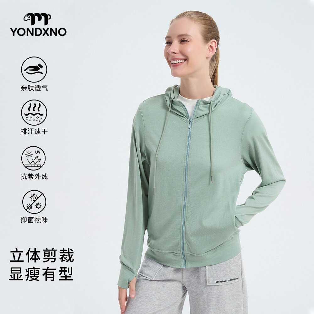 羊小诺美利奴羊毛防晒衣女款登山徒步外套轻薄透气速干衣180Q