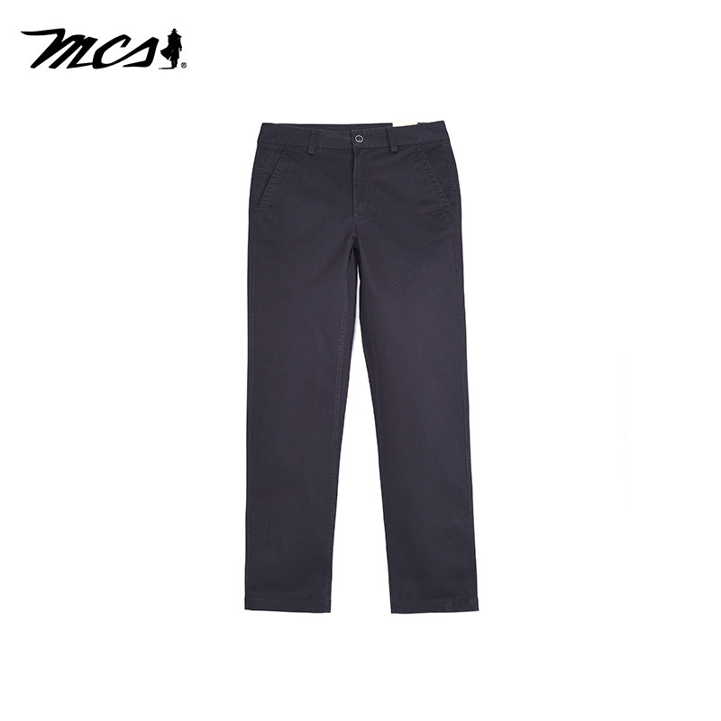 MCS宽松商务舒适直筒休闲长裤男