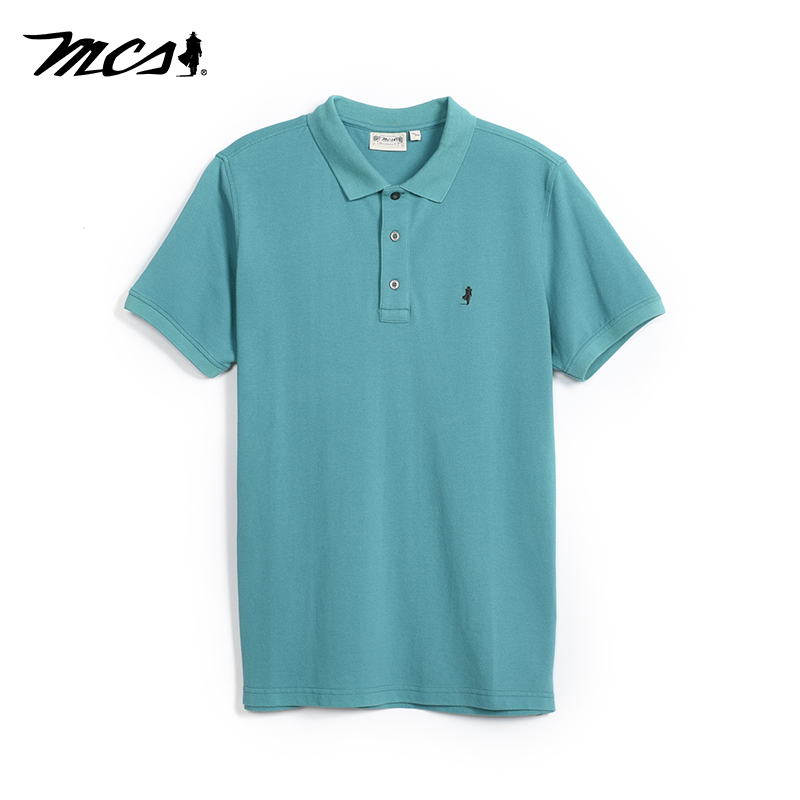 MCS夏季商务休闲polo领短袖t恤男