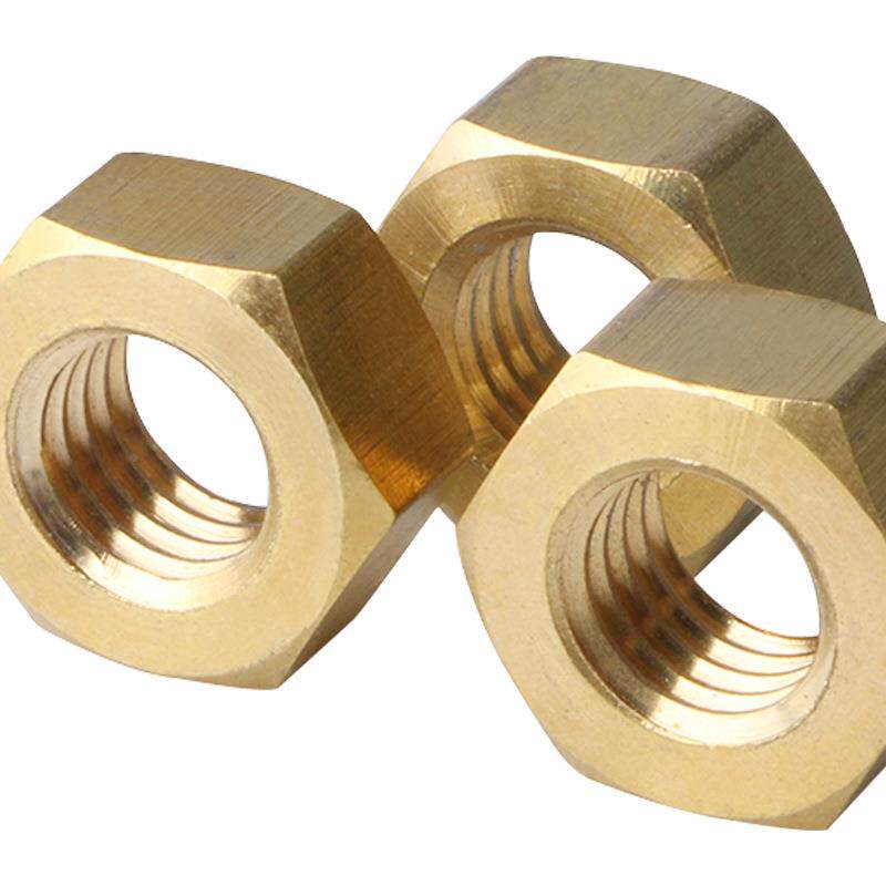 59外六角螺母四分黄铜螺母加厚纯铜螺丝/螺帽铜M3M6/M8/M1H2