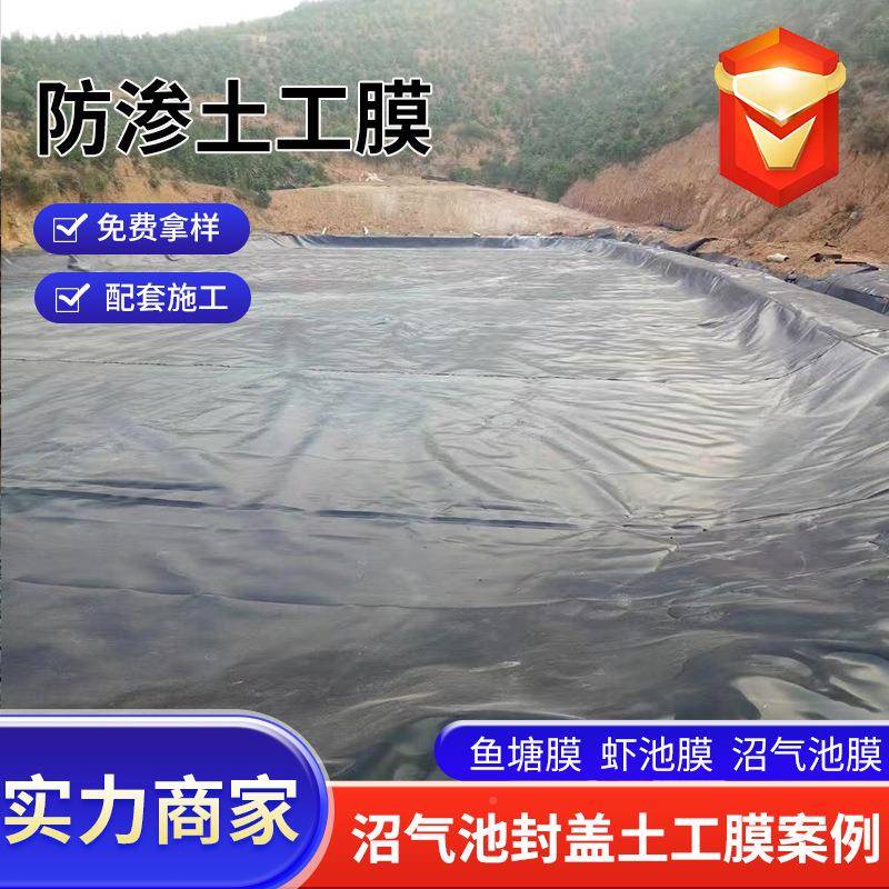 HDE工膜厂家直PLP销土聚膜乙烯水产养殖污水P池防渗垃圾填埋场防