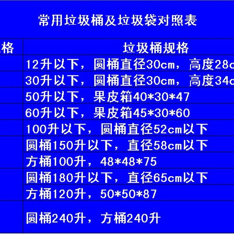 工厂酒店大号码黑色新料加厚方圆桶塑料垃圾