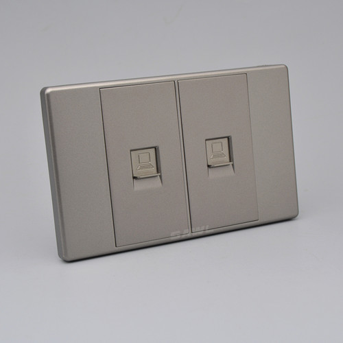 灰色口七类千兆六类类八类电脑插口网口