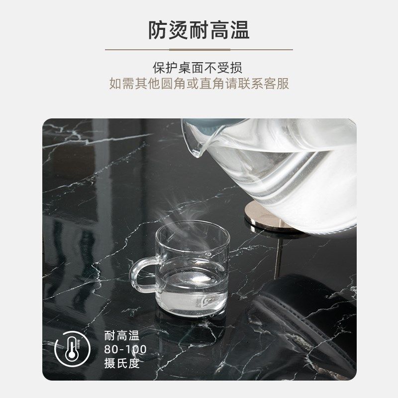 大理石纹茶几电视柜桌布台布长方形桌垫防水防油防烫免洗垫子