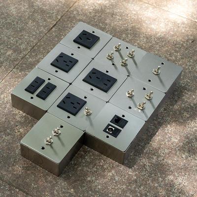 Dearlife暖居开关插座套装工业风不锈钢金属拨杆开关复古开关面板