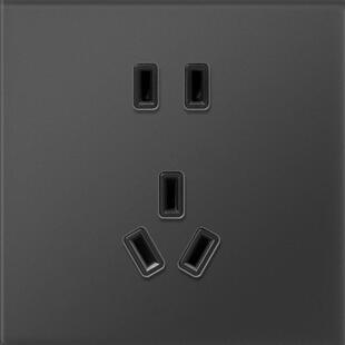 AG玻璃插座玄武灰月光白86型非智能家用墙面插座 配三系开关使用