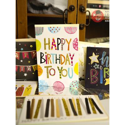 英文儿童生日贺卡片带音乐卡通动物幼儿园男生女生birthday card