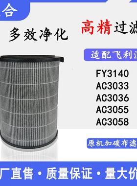 适用AC3036/3055/3058/3033/FY3140空气净化器滤网复合夹碳过滤芯