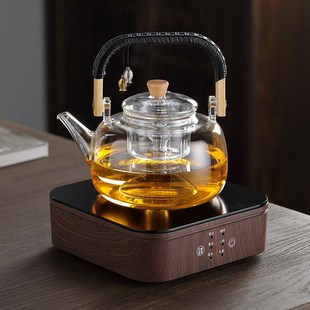 蒸煮茶壶加热玻璃烧水壶家用陶壶茶具全自动小型电陶炉 煮茶器套装