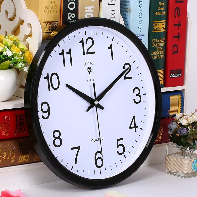 北极星挂钟客厅家用时尚个性创意简约静音钟表卧室教室电子石英钟