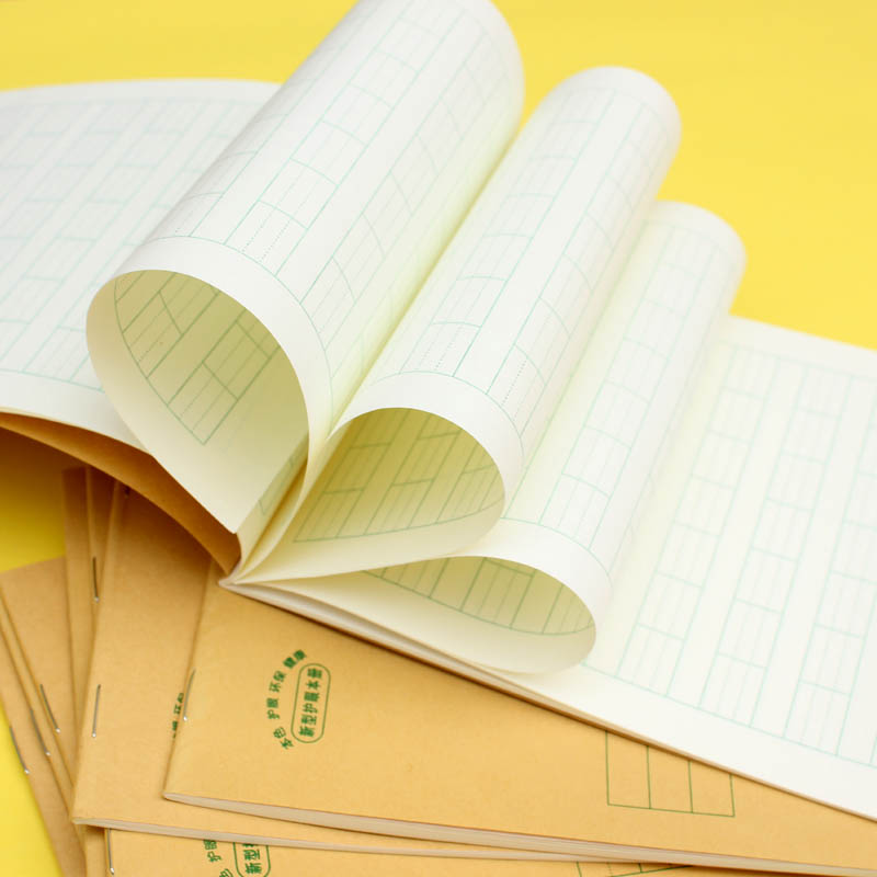 32K开宏翔作业本数学本拼音田字格本子小学生学前幼儿园文具三线