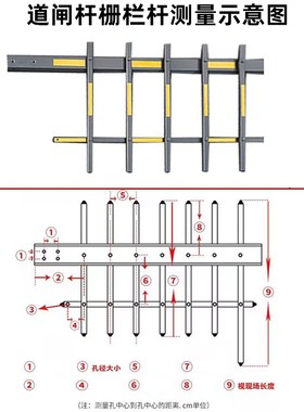 道闸杆栅栏杆停车场小区门卫大门升降拦车挡车杆灰色栅栏道闸杆