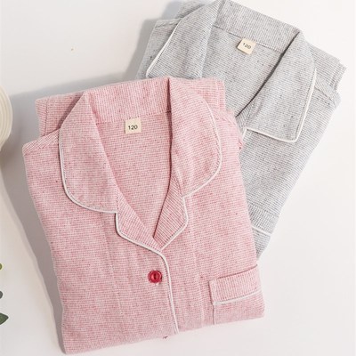 儿童男童女孩秋冬季纯棉睡衣长袖磨毛绒布睡裤套装男孩全棉家居服