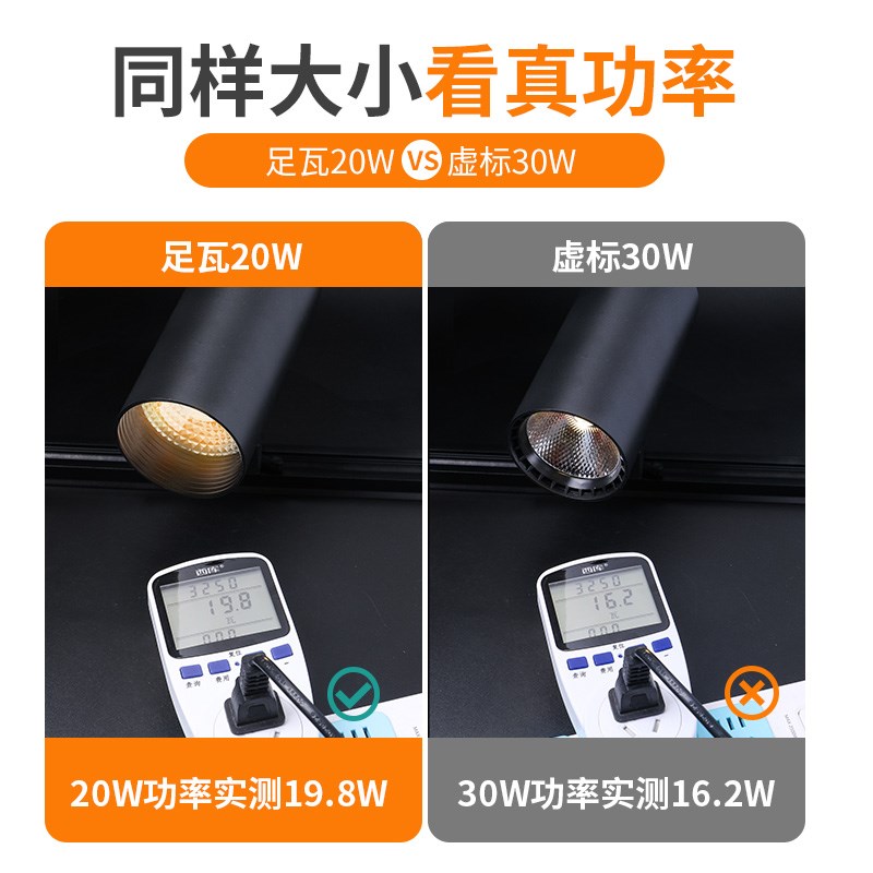服装店射灯led天花灯店铺商用超亮家用导轨式cob背景墙聚光轨道灯