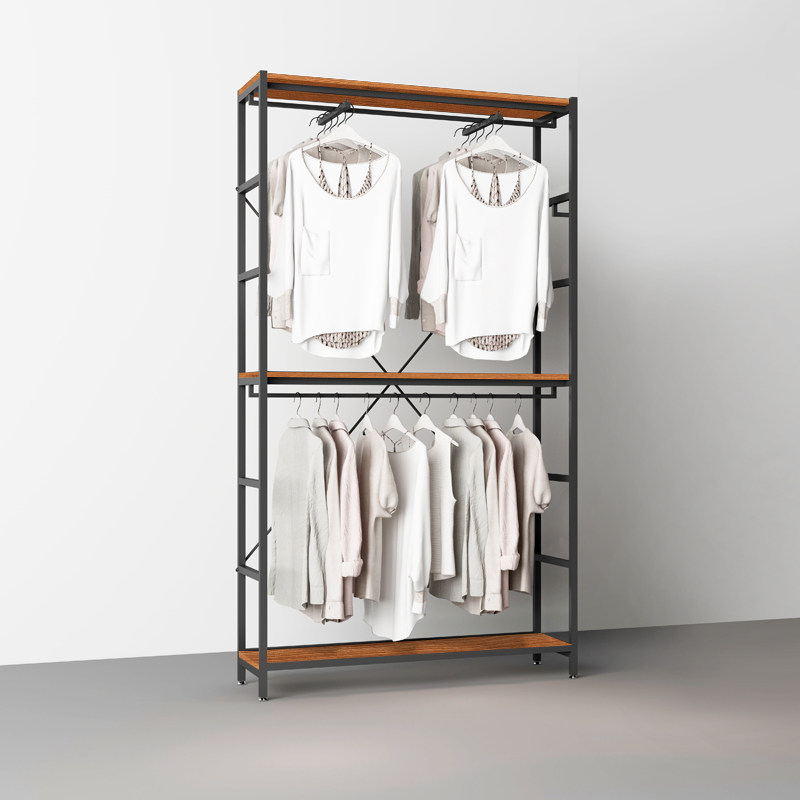 服装店展示架落地式挂衣架男女童装服装货架中岛架商场铁艺陈列柜
