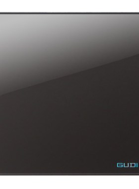 固帝开关插座V7深灰色有机玻璃86型家用面板多孔暗装一开五孔gudi