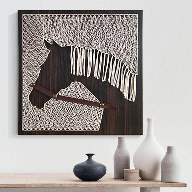 钉线画绕线画diy手工制作创意定制礼物钉子画马弦丝画立体材料包
