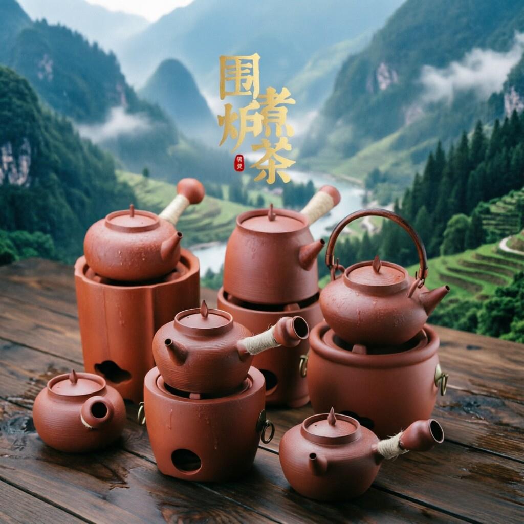 潮州围炉煮茶精品套装紫砂壶陶瓷煮茶炉家用茶具全套功夫茶紫砂壶