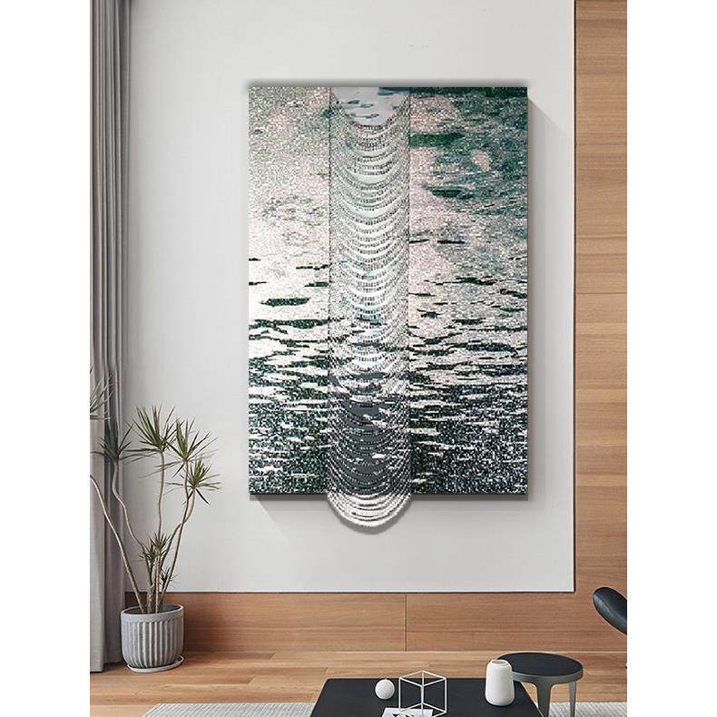 现代简约客厅装饰画立体浮雕沙发背景墙挂画样板间玄关卧室壁画