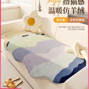 异形毛绒沙发垫高级感四季 新款 通用防滑不规则坐垫子轻奢盖布套罩