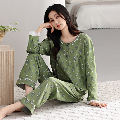 2025年秋季新款女纯棉薄款睡衣