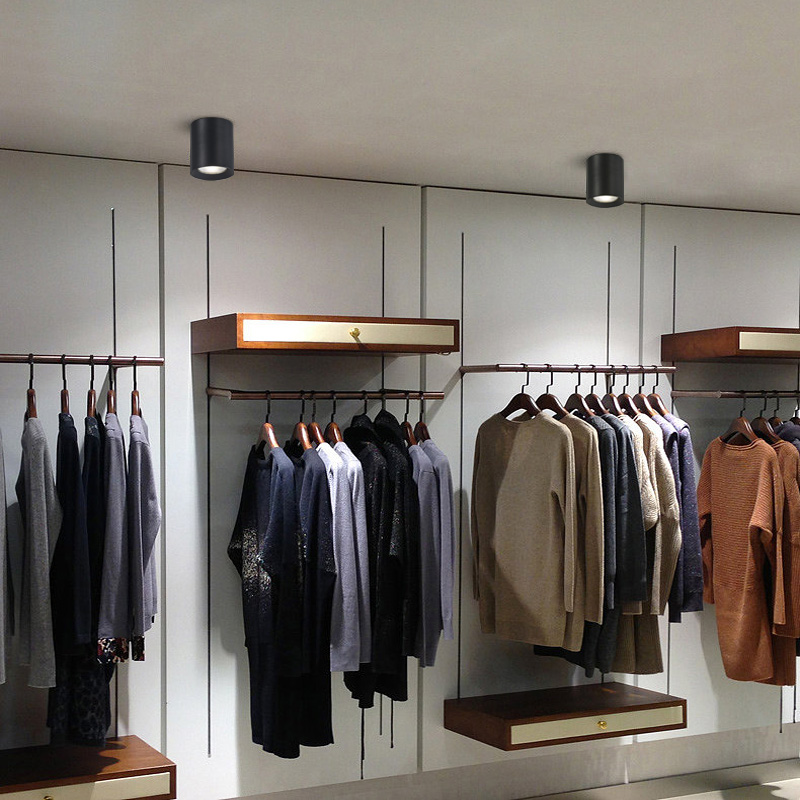 明装筒灯led圆形防炫射灯免钻孔天花吸顶式家用客厅过道cob长桶灯