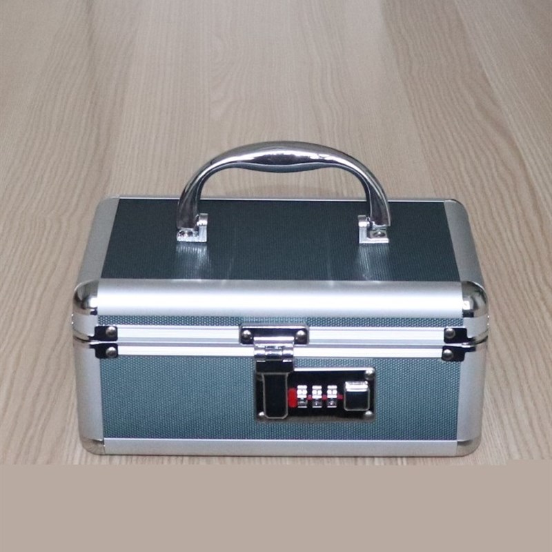 多功能铝合金印章收纳盒会计章放章盒子可爱放钱箱财务证明用品