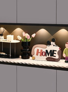 软装高级感入户玄关装饰品摆件客厅鞋柜电视斗柜家居卧室房间收纳