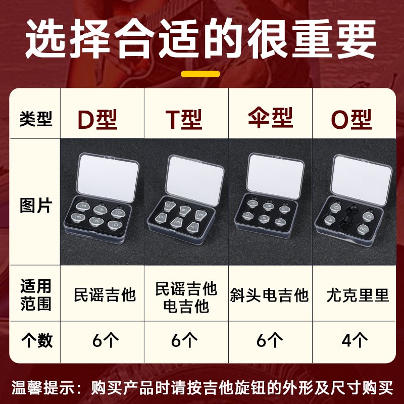 吉他旋钮保护套民谣木吉它尤克里里斜头电吉他弦钮配件大全琴扭套