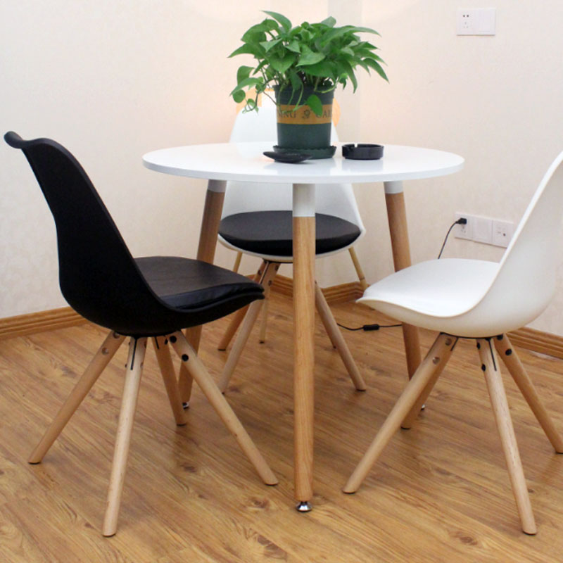 伊姆斯实木简约桌子北欧餐桌咖啡桌子桌椅组合小户型桌椅电脑桌子