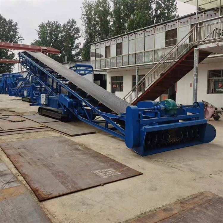 移动式皮带扒料机履带行走自动上料机螺旋扒料输送机