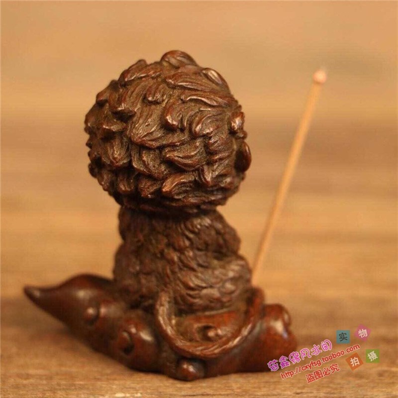 纯铜手工实心茶宠小物件 坐禅孙悟空打坐猴香插 齐天大圣小摆件