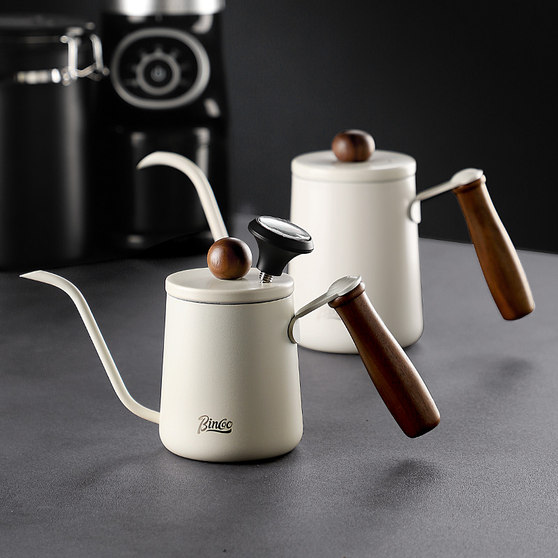 手冲壶小型咖啡壶不锈钢挂耳长嘴细口壶套装带温度计家用咖啡器具