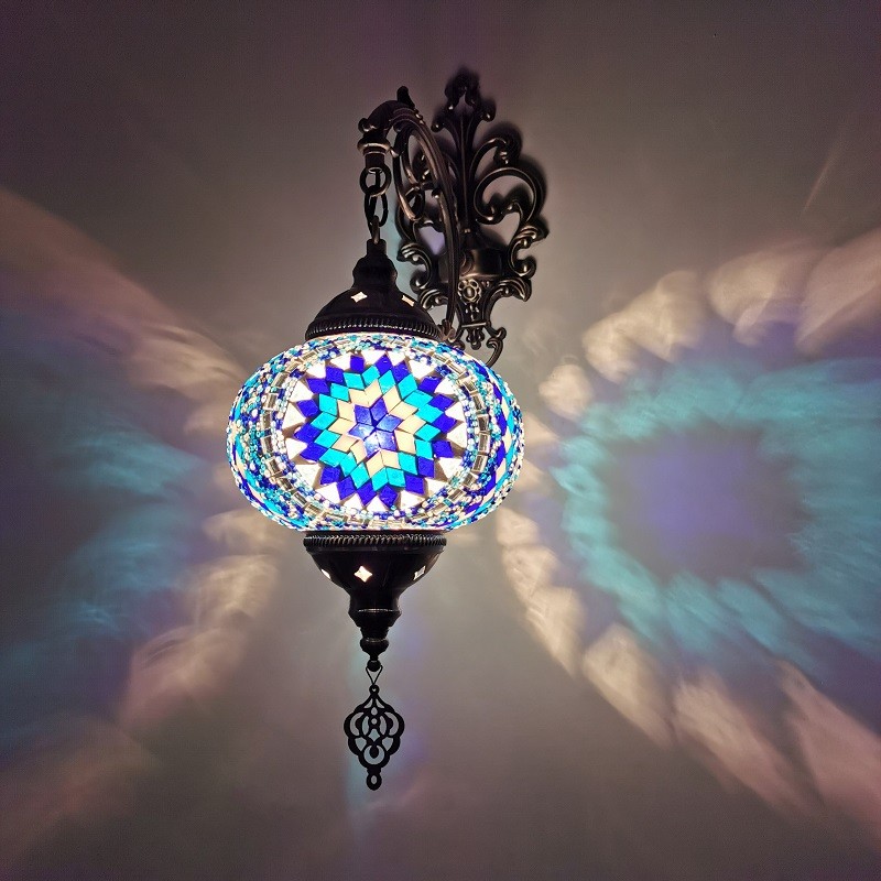 欧式复古浪漫异域古典过道走廊阳台酒店KTV咖啡厅玻璃装饰壁灯