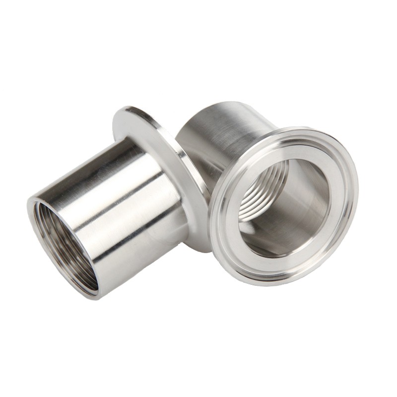 304不锈钢316卫生级法兰卡箍快装接头内丝外丝快速卡扣式螺纹管件