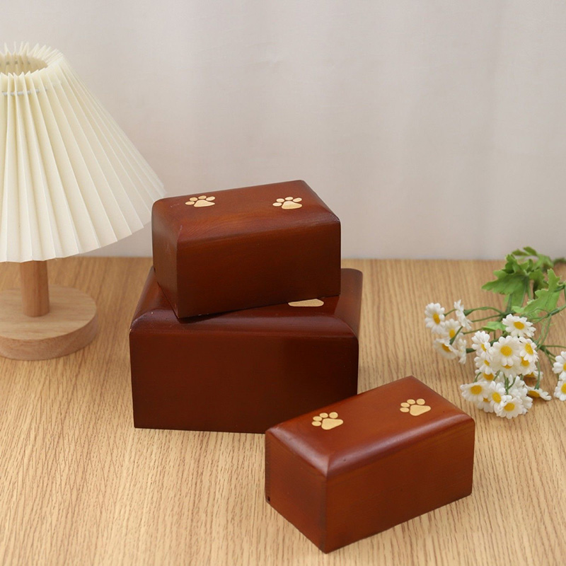 爪印宠物骨灰盒去世纪念安乐窝 松木千年不朽 猫咪狗狗火化骨灰罐