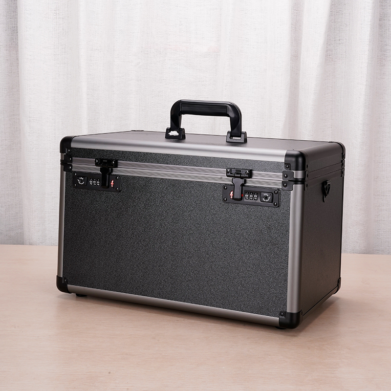 小型保险箱首饰收纳盒密码锁防盗存钱保管箱手提多层可入衣柜收纳