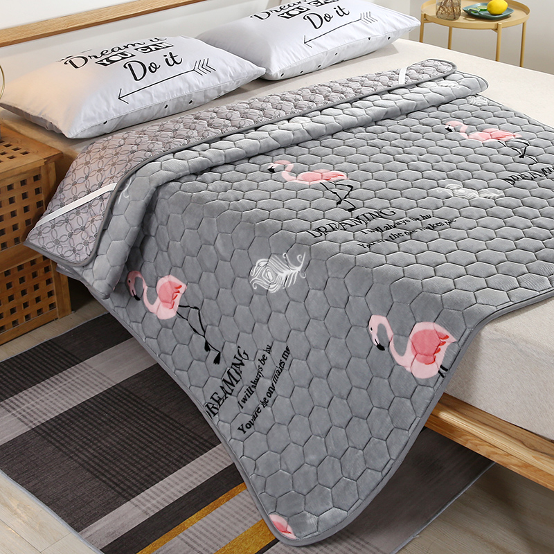 床垫软垫防滑学生宿舍床褥垫毛毯法兰绒冬季绒面毯子铺床厚珊瑚绒
