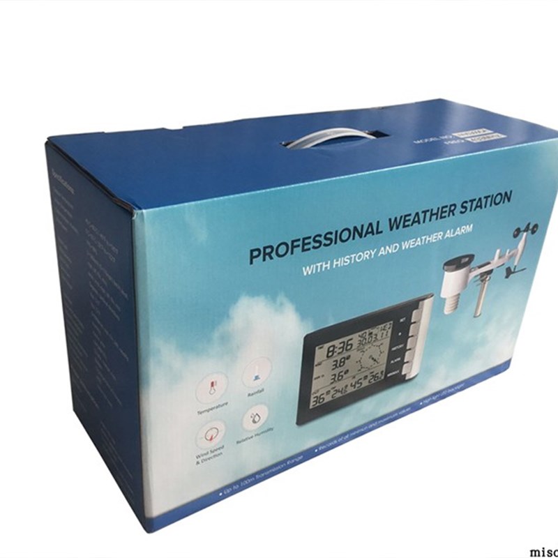 无线气象仪室内外温湿度雨量计风向风速测量家用气象仪