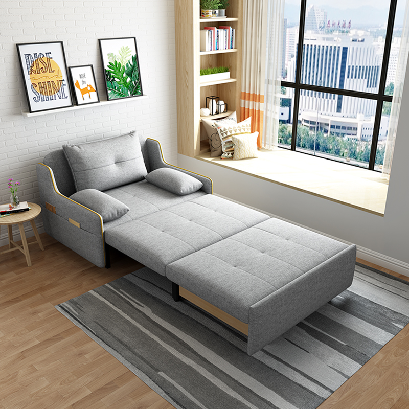 沙发床可折叠单人两用1米宽1.2米宽网红款推拉多功能小户型伸缩床