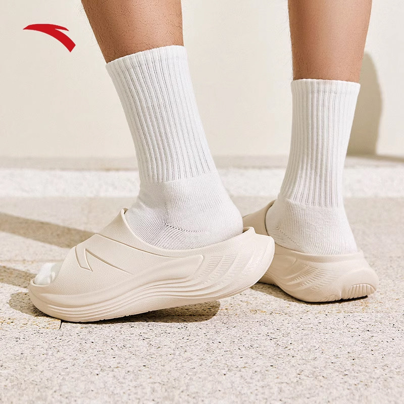 安踏运动拖鞋男士夏季新款户外软底凉拖男沙滩鞋一体拖112538528