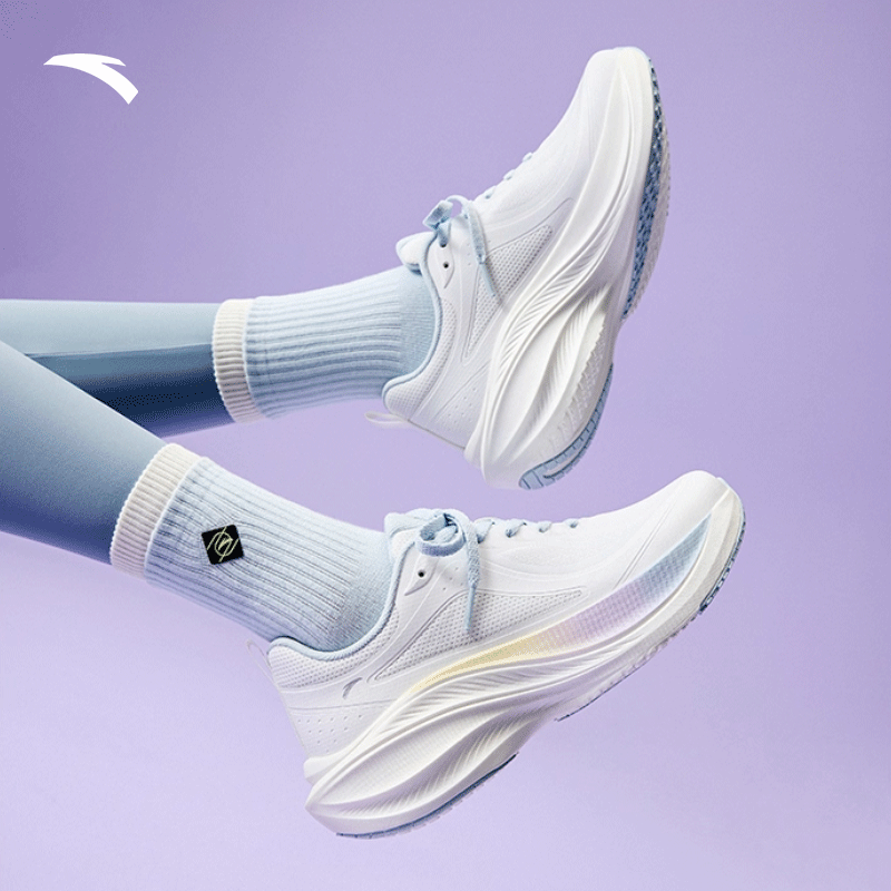 安踏叶子丨厚底减震轻质跑