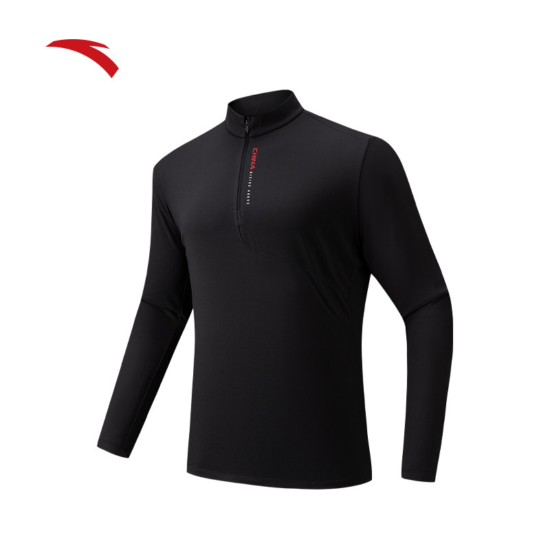 安踏CHN系列丨安踏立领加绒长袖t恤男冬季新款运动上衣152547406N,运动服/休闲服装,运动卫衣/套头衫,淘宝优惠券,粉丝福利购,淘宝优惠卷