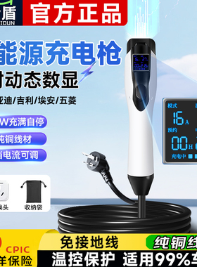 新能源充电枪家用便携式家用随车充220V电动汽车充电器3.5KW16A