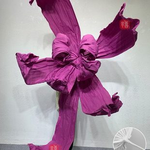 飾紙花 婚慶巨型美塑花大型手工褶皺紙藝花婚禮堂舞臺背景花櫥窗裝