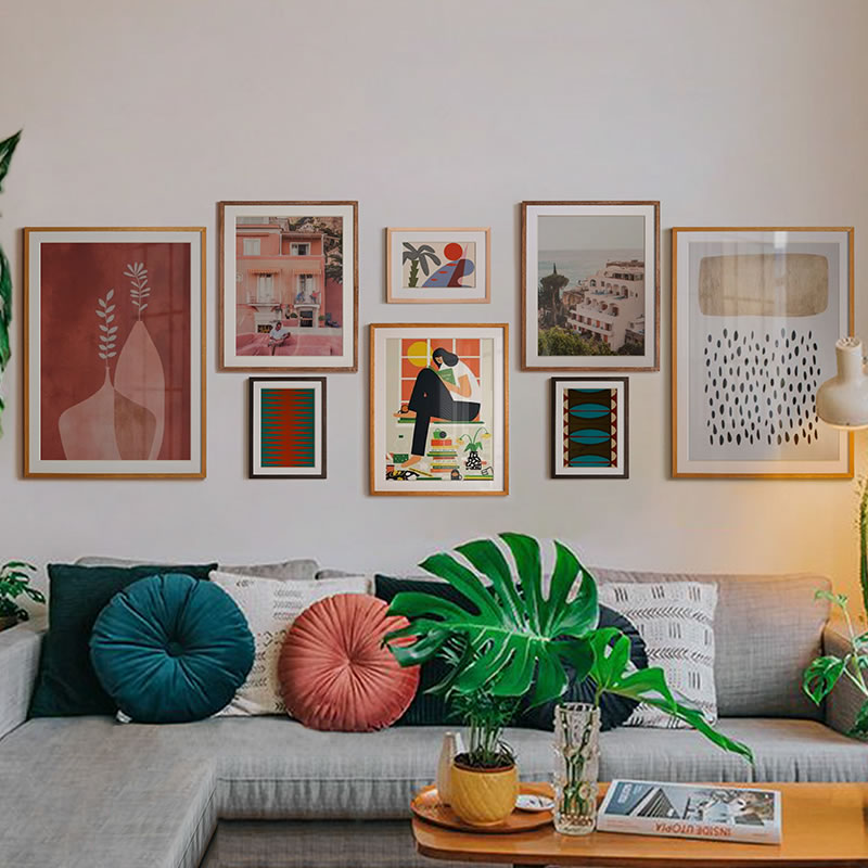 照片墙打印相框定制相片墙放大挂墙画框装裱创意组合客厅装饰画