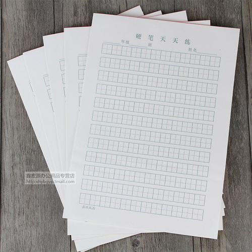 10本装 硬笔天天练 作业纸16K 拼音 生字 16开学生信纸作业纸