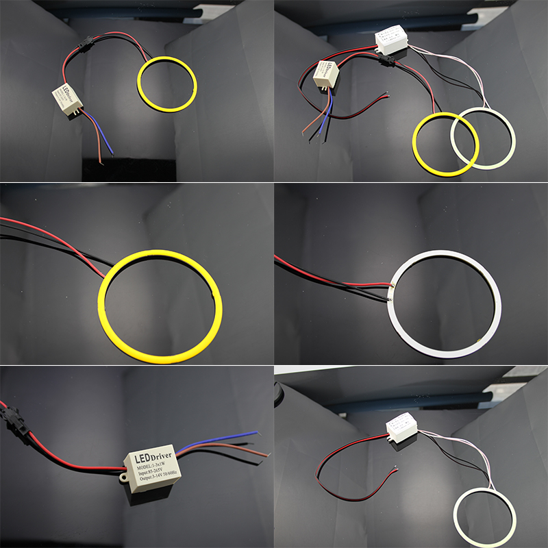 圆形LED天使眼环形光圈 高亮光环 COB防水12V/24V/220v/改装彩灯