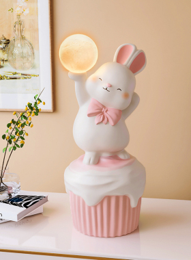 结婚礼物送新人闺蜜可爱兔灯实用小众纪念日创意婚礼新婚礼品摆件